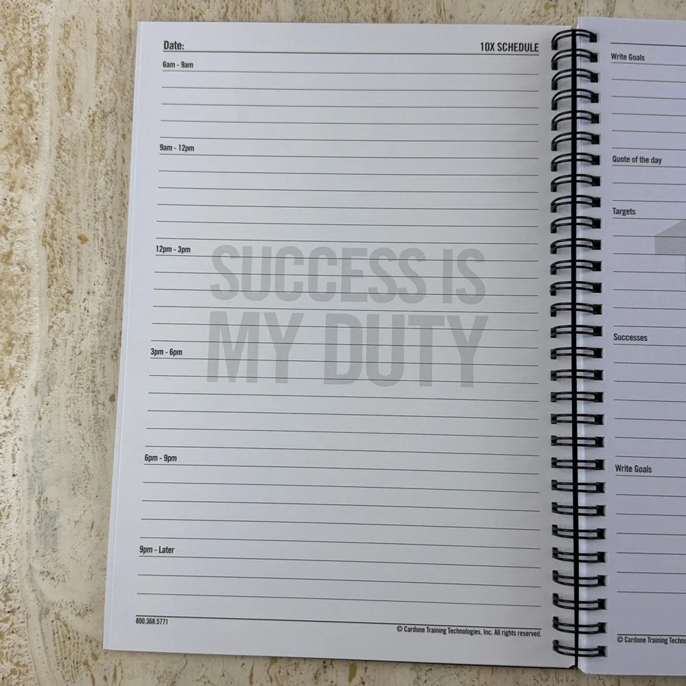NWOT 10 X planner by Grant Cardone black spiral - Picture 5 of 7